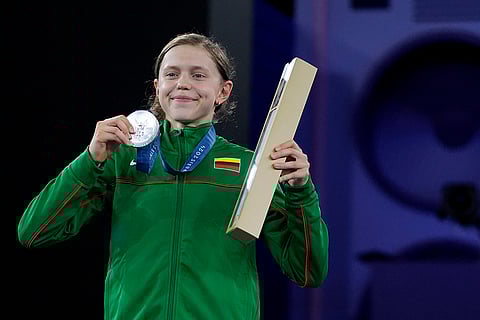 Paris Olympic Breaking B-Girls: Silver medallist Lithuania's Dominika Banevic, known as B-Girl Nicka